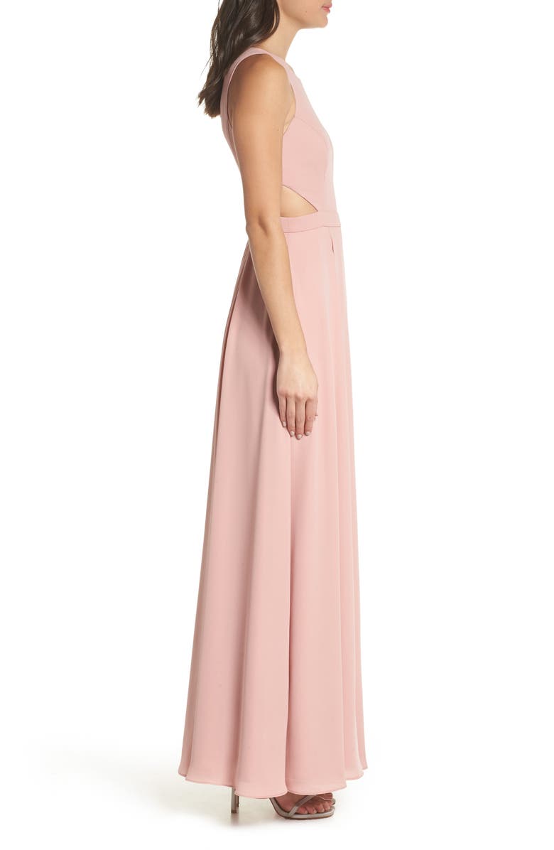 Fame and Partners Side Cutout Evening Dress, Alternate, color, 
