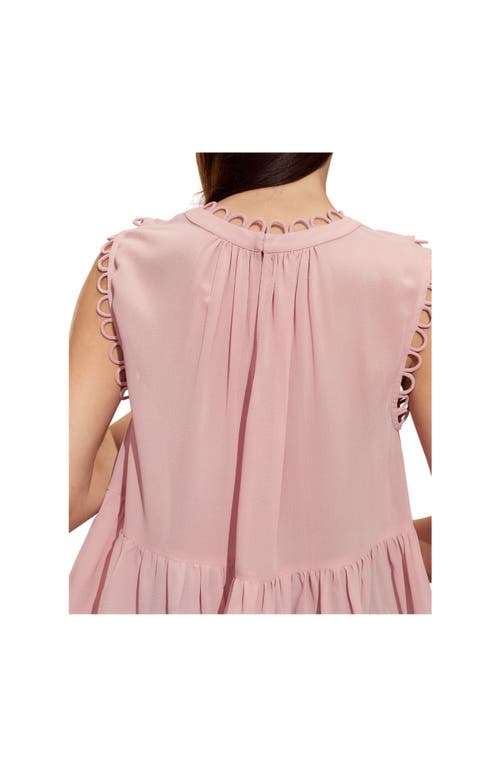 Cynthia Rowley Annabelle Sleeveless Blouse In Pink
