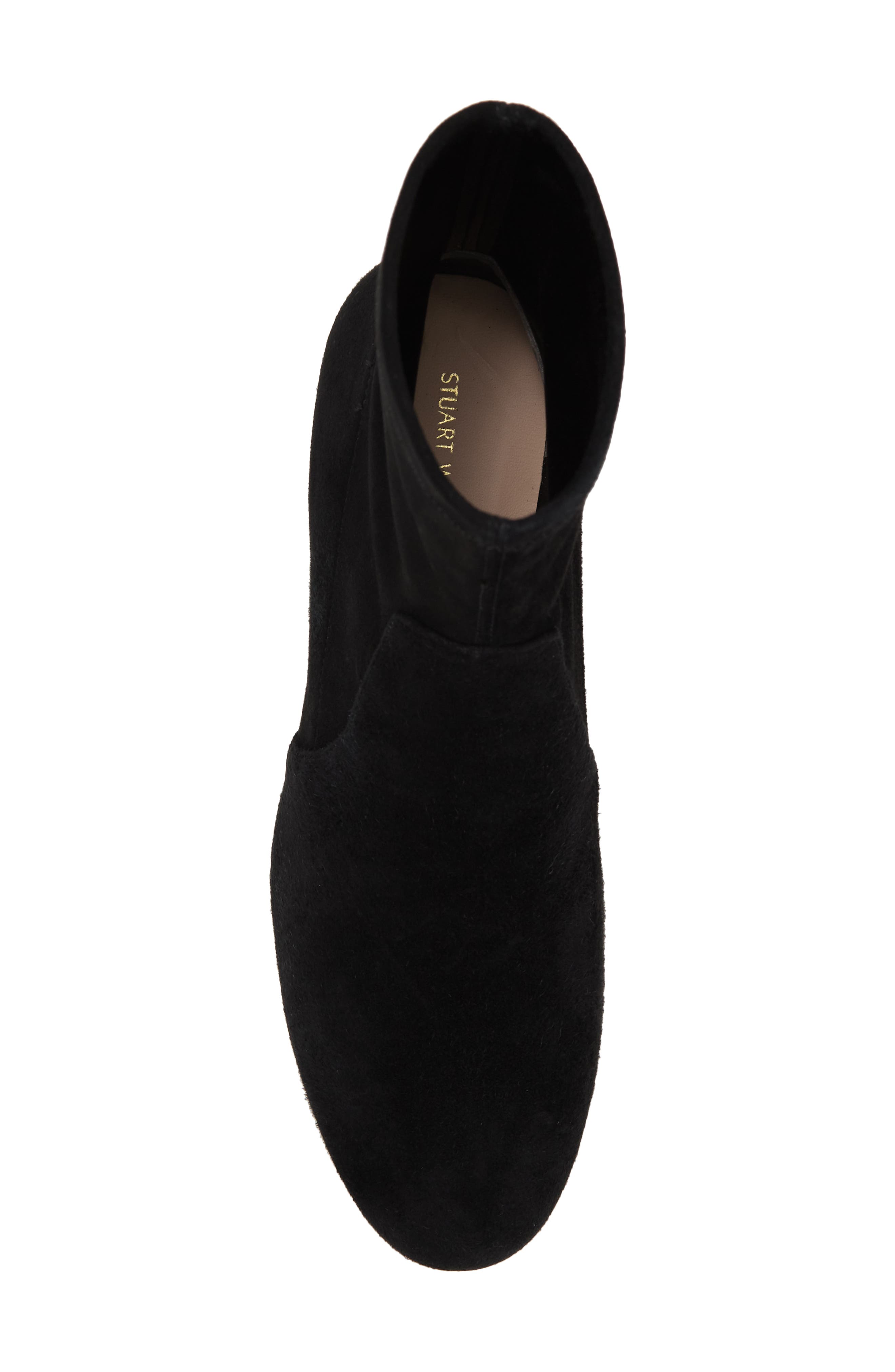 Stuart Weitzman Sofia Stretch Bootie, Alternate, color, Black Suede