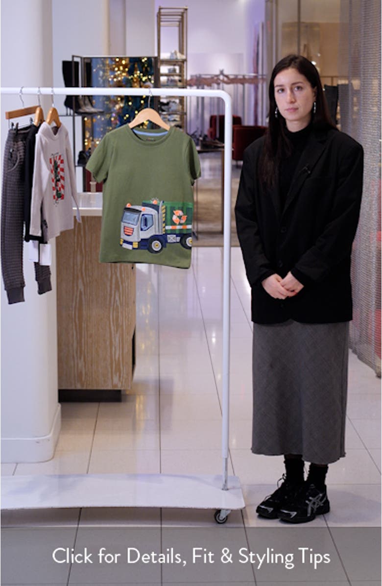 Kids
 Embroidered Recycling Truck Cotton T-Shirt, sales video thumbnail