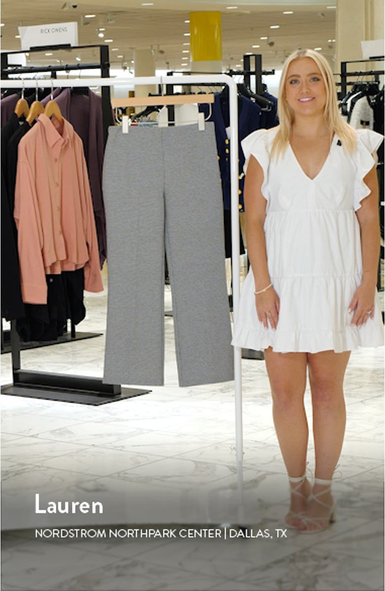 Slim Houndstooth Kick Flare Pants, sales video thumbnail