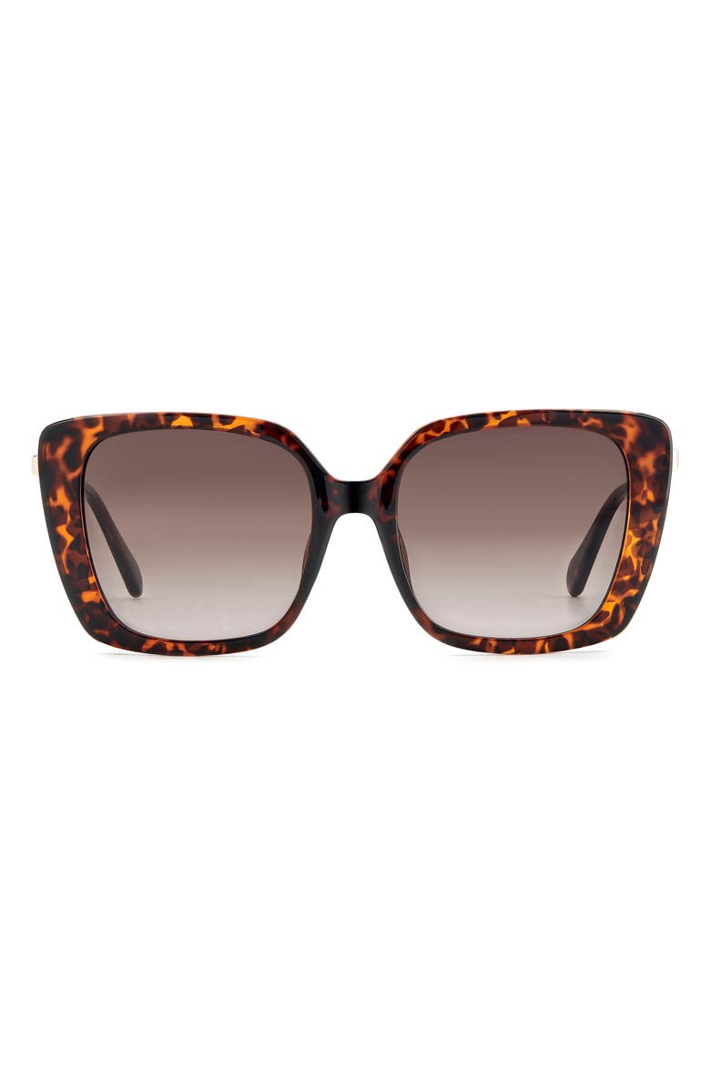 54mm Gradient Square Sunglasses, Main, color, HAVANA/ BROWN SF