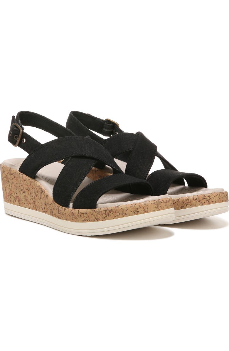 BZees Radiant Wedge Strappy Sandal, Main, color,