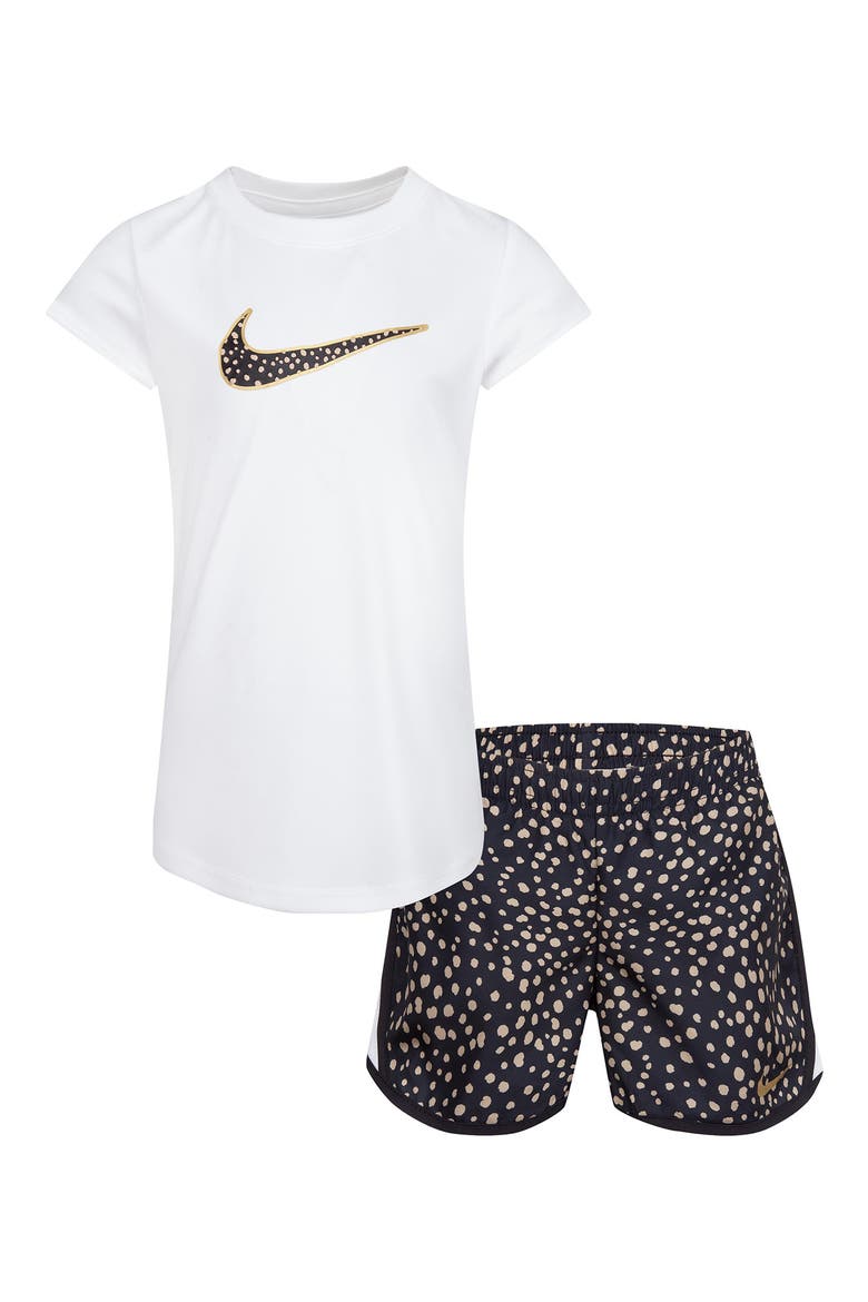 Kids' Logo T-Shirt & Shorts Set, Main, color, BLACK