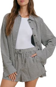 Favorite Daughter The Boyfriend Check Print Woven Shirt