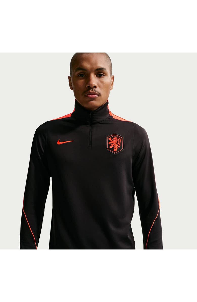 Nike Men's Nike Black Netherlands National Team 2026 Strike Dri-FIT Quarter-Zip Drill Top, Alternate, color, Black