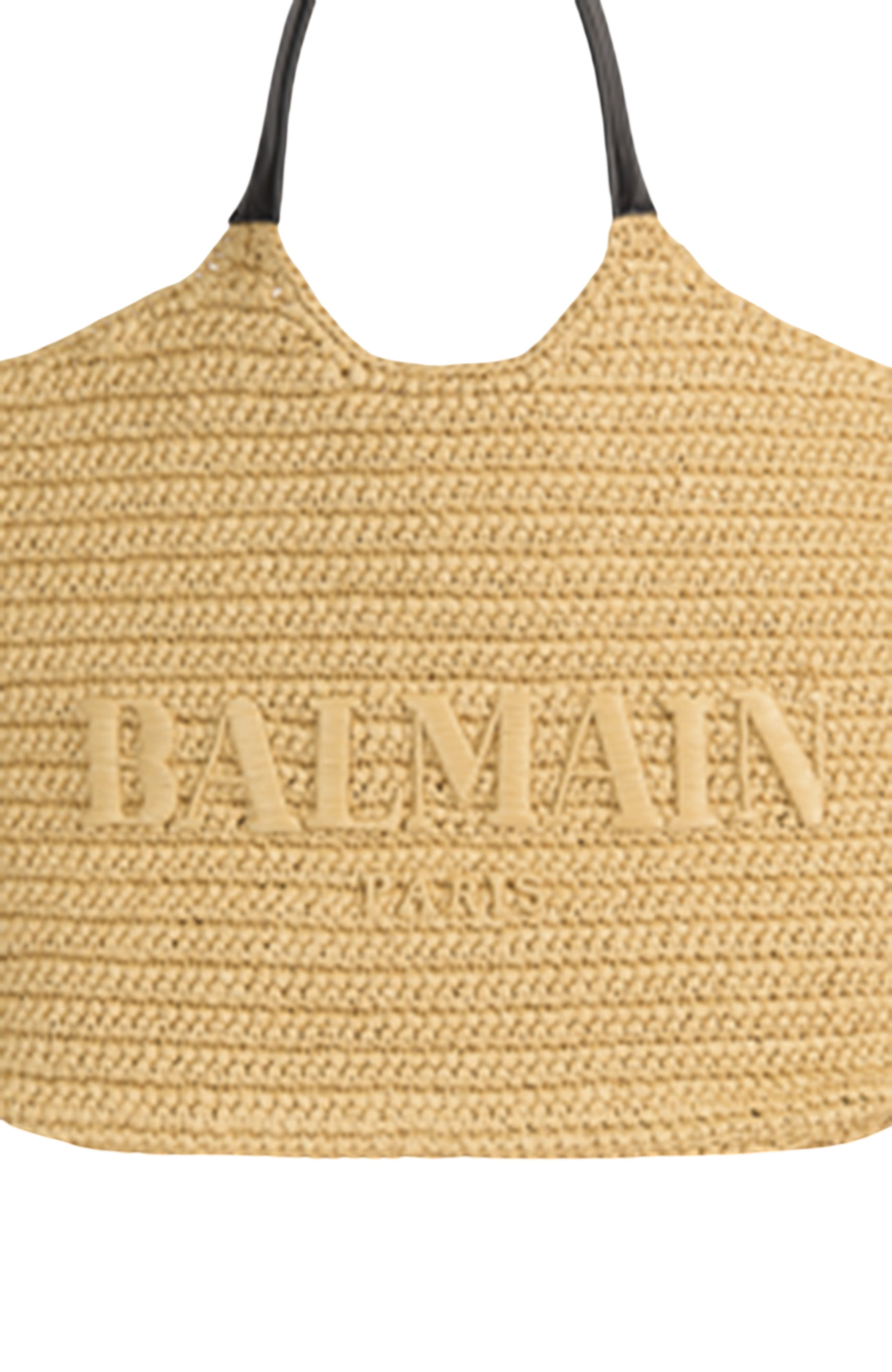 Balmain crochet tote bag, Alternate, color, Beige