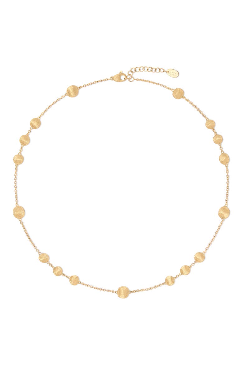 18K Yellow Gold Bead Station Necklace, Main, color, 18K YELLOW GOLD
