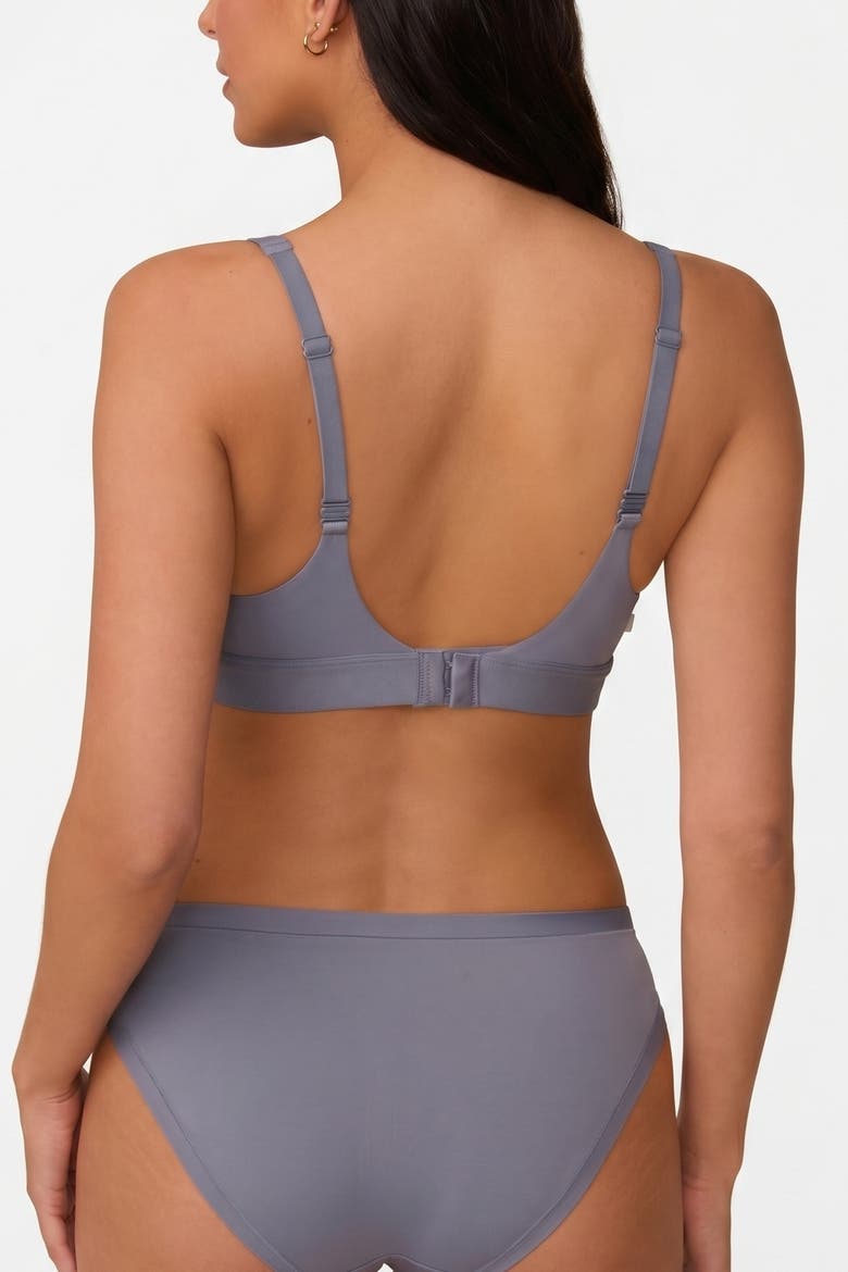 Bliss Plunge Adjustable Bralette, Alternate, color, Steel