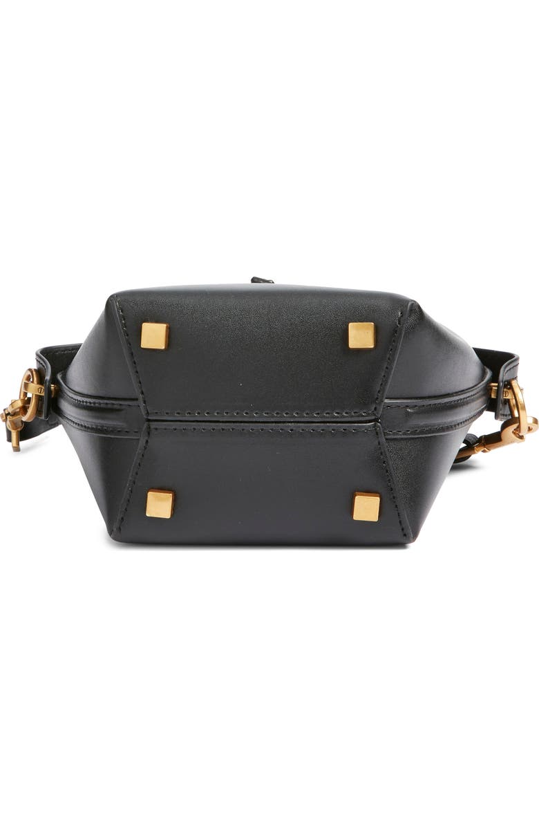 Saint Laurent Micro Le 37 Leather Bucket Bag, Alternate, color, Noir