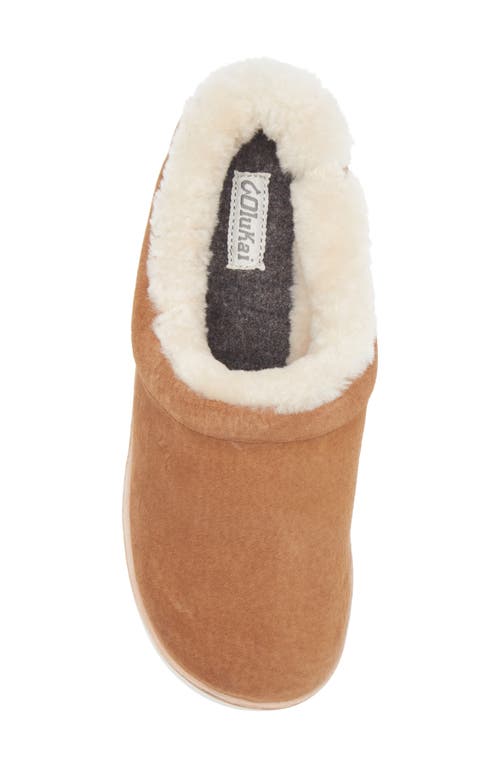 Olukai Mani Genuine Shearling Slipper In Brown