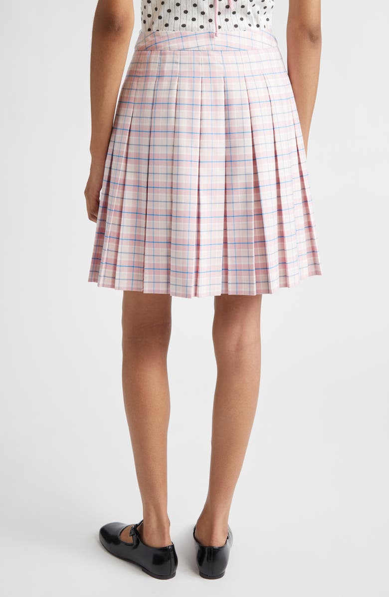 Sandy Liang Astra Plaid Pleated Skort, Alternate, color, Pink Multi