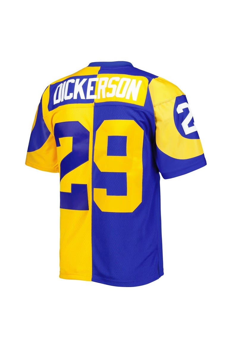 Men's Mitchell & Ness Eric Dickerson Royal/Gold Los Angeles Rams 1984 Split Legacy Replica Jersey, Alternate, color, Royal
