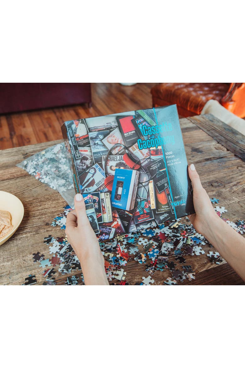 80s Cassette Music Hits 1000-Piece Jigsaw Puzzle | Toynk Exclusive, Alternate, color, Multi-Color