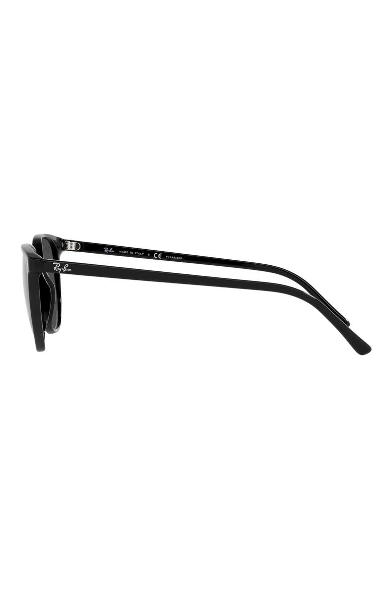 54mm Polarized Square Sunglasses, Alternate, color, BLACK