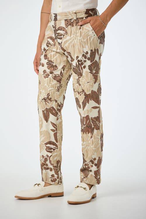 Mr Turk Clyde Slim Fit Jacquard Trouser In Multi