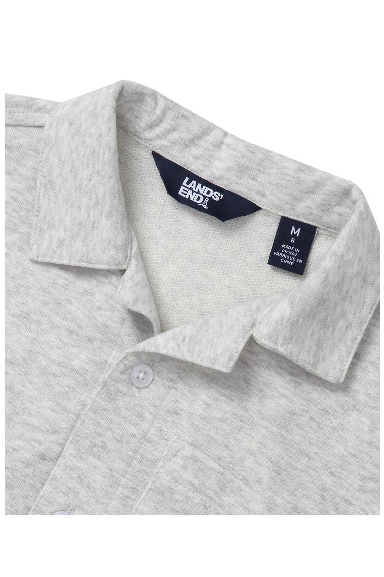 Boys Terry Knit Button Down Shirt, Alternate, color, Snow White Heather