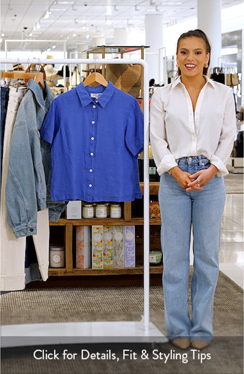 Maddie Linen Button-Up Shirt, sales video thumbnail