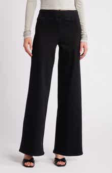 FRAME Jet Set Slim Palazzo Pull-On Jeans