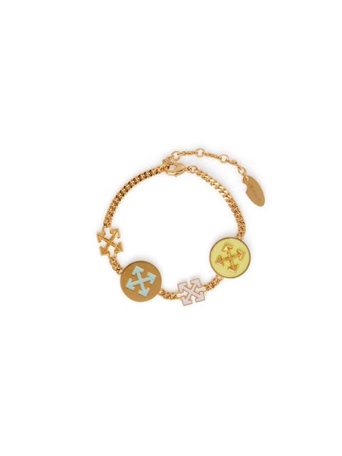 Women's Gold Arrow Button Bracelet
