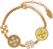 OFF WHITE Women's Gold Arrow Button Bracelet
