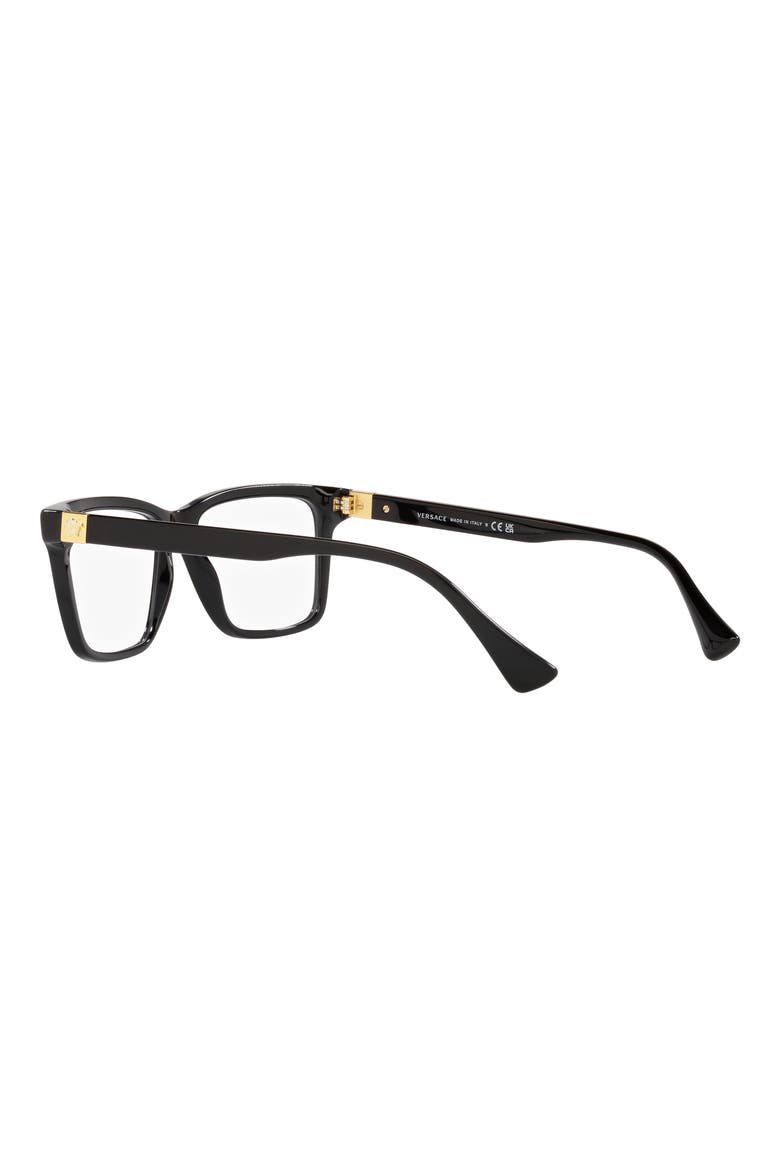 56mm Rectangular Optical Glasses, Alternate, color, BLACK