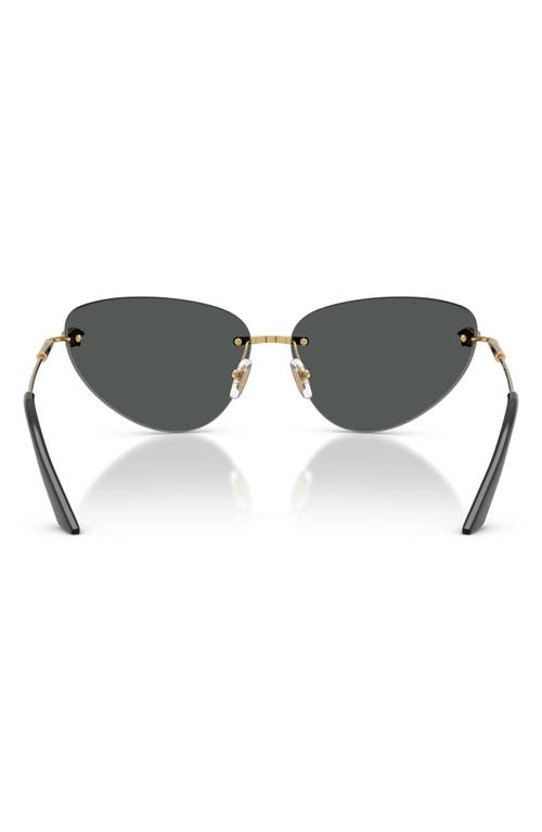 Versace 64mm Oversize Rimless Gradient Cat Eye Sunglasses