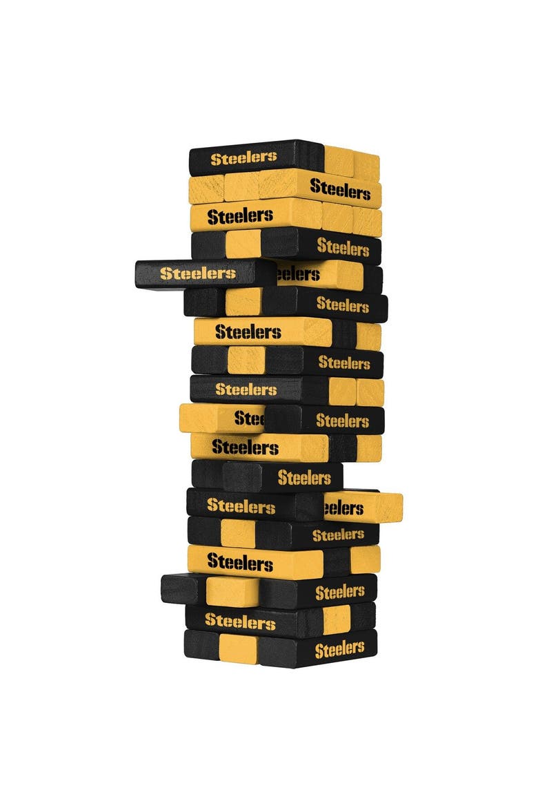Pittsburgh Steelers Stackable Blocks Game, Alternate, color, Black