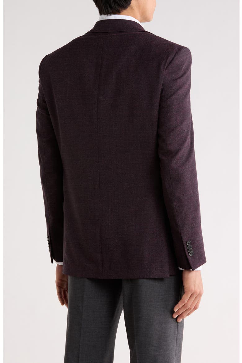 Elex Textured Stretch Wool Sport Coat, Alternate, color, BURGUNDY