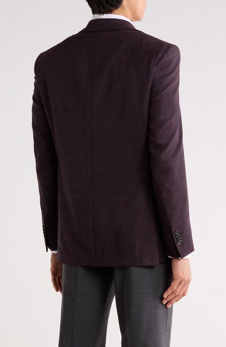 J|V by Jack Victor Elex Textured Stretch Wool Sport Coat, Alternate, color, Burgundy