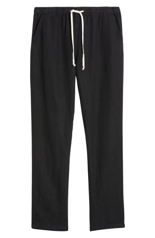 Alex Crane Bo Linen Drawstring Pants In Night
