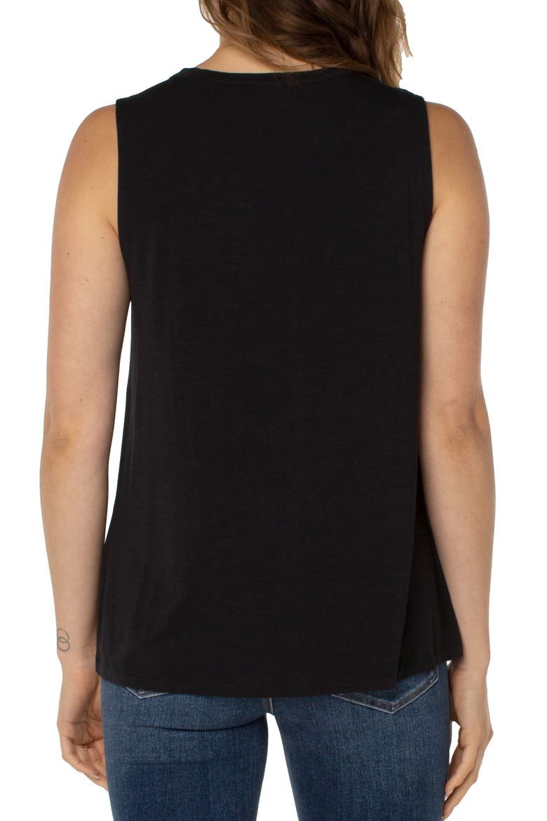 V-Neck Sleeveless Knit Top, Alternate, color, BLACK