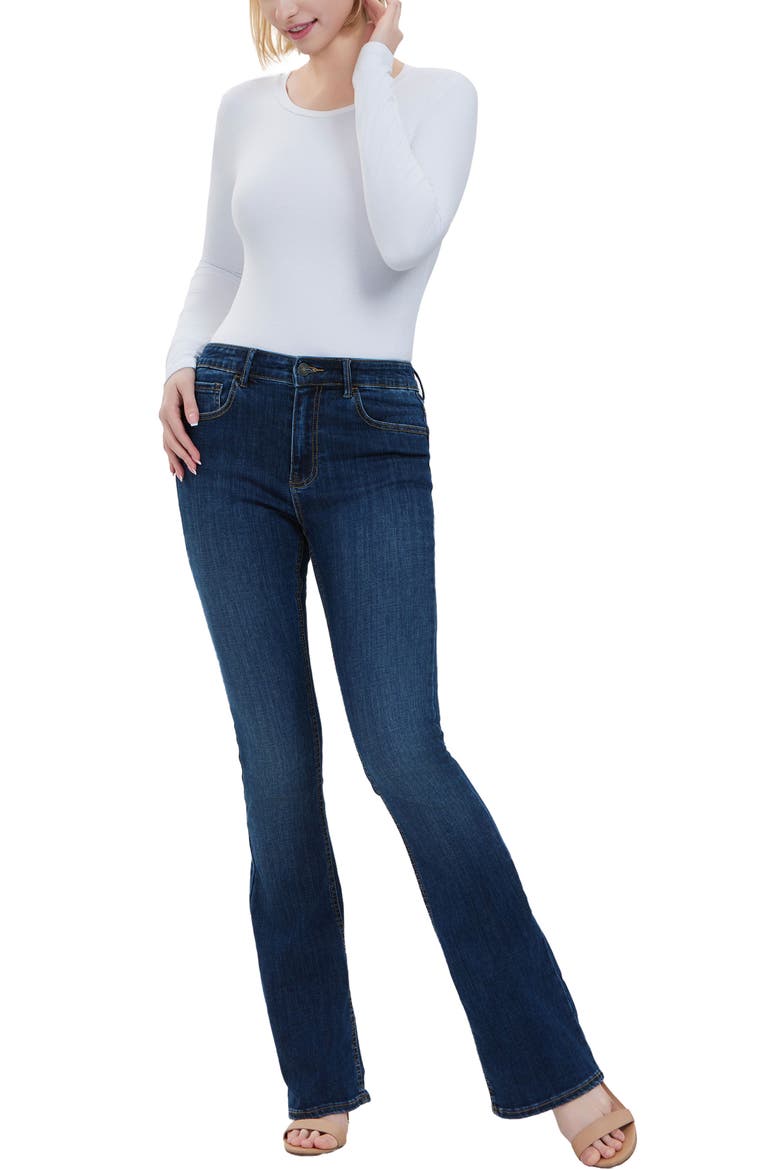 Round Neck Long Sleeve Bodysuit, Alternate, color, White