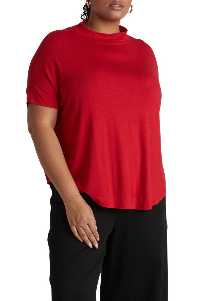 Petra Short Sleeve Top, Main, color, NEW YORK RED
