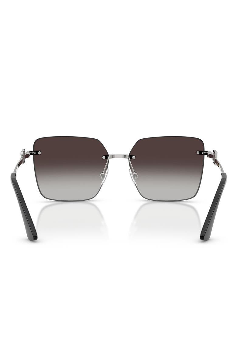 Dolce&Gabbana 59mm Rimless Square Sunglasses, Alternate, color, Silver / Grey Gradient