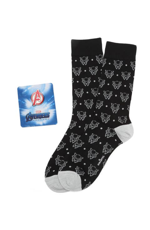 Black Panther Crew Socks & Lapel Pin Set