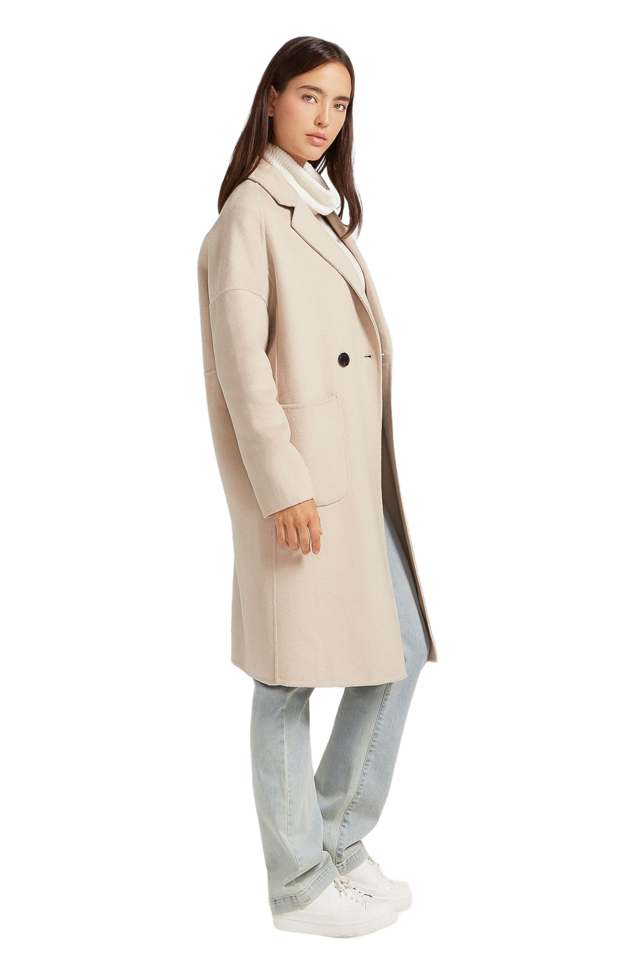 Publisher Double Breasted Wool Blend Coat - image 2