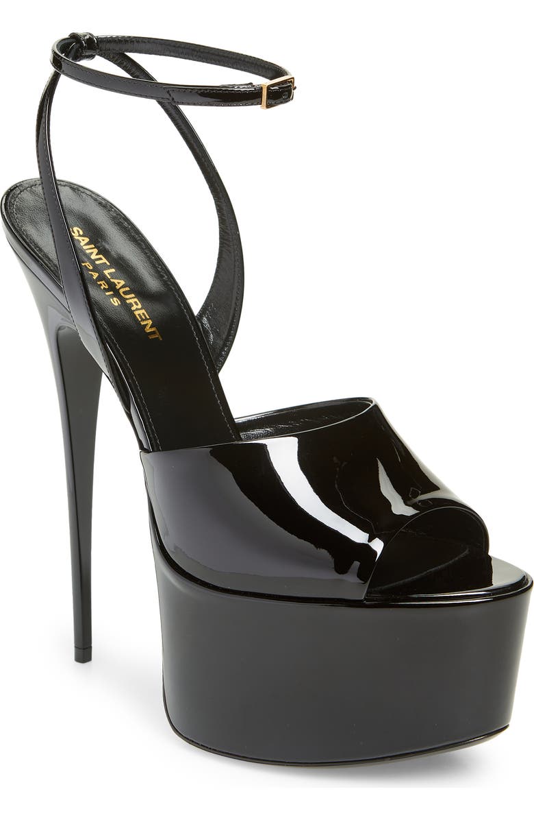 Saint Laurent Kika Platform Ankle Strap Sandal, Main, color,