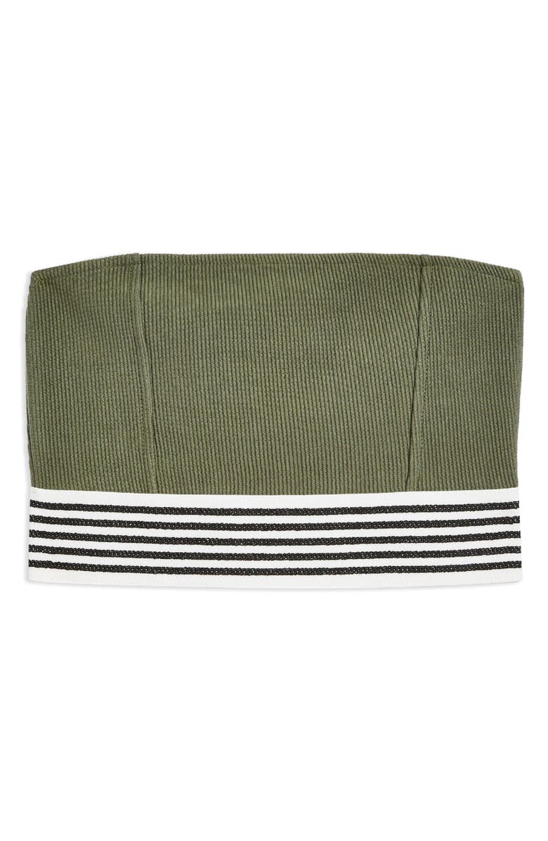 Topshop Stripe Elastic Bandeau Top, Alternate, color, 