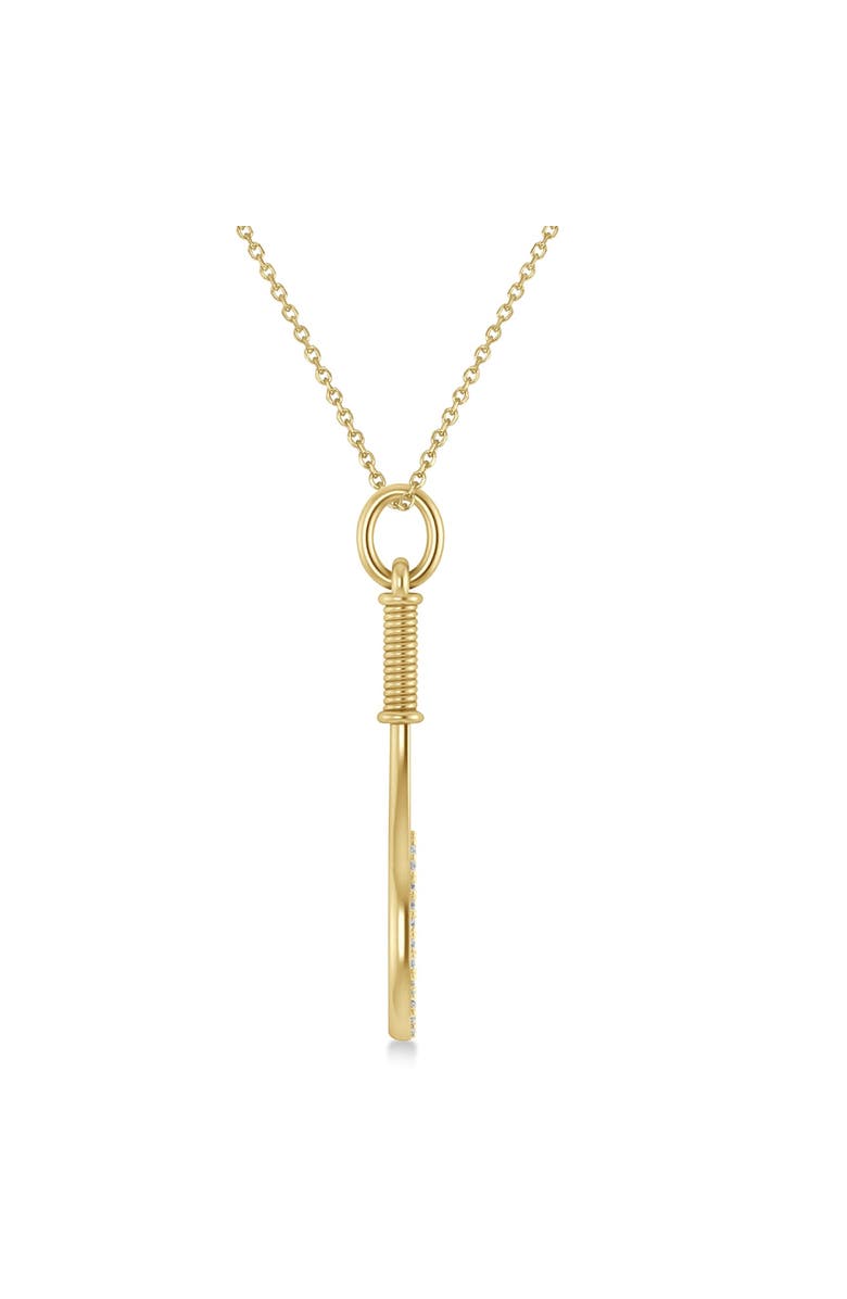 ALLUREZ Diamond Accented Tennis Racket Pendant Necklace 14K 0.48ct, Alternate, color, Yellow Gold