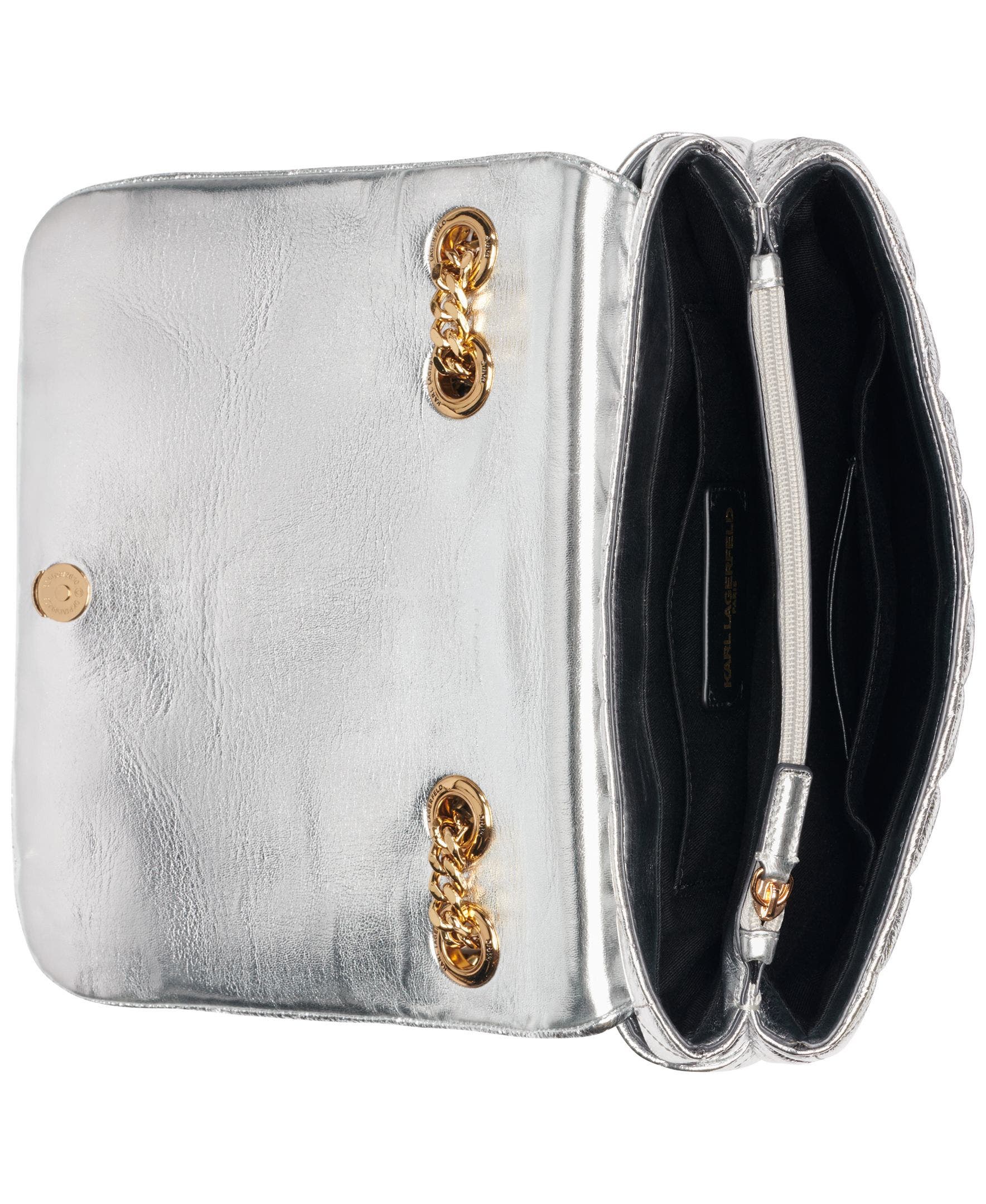 KARL LAGERFELD PARIS Lafayette Shoulder, Alternate, color, Silver