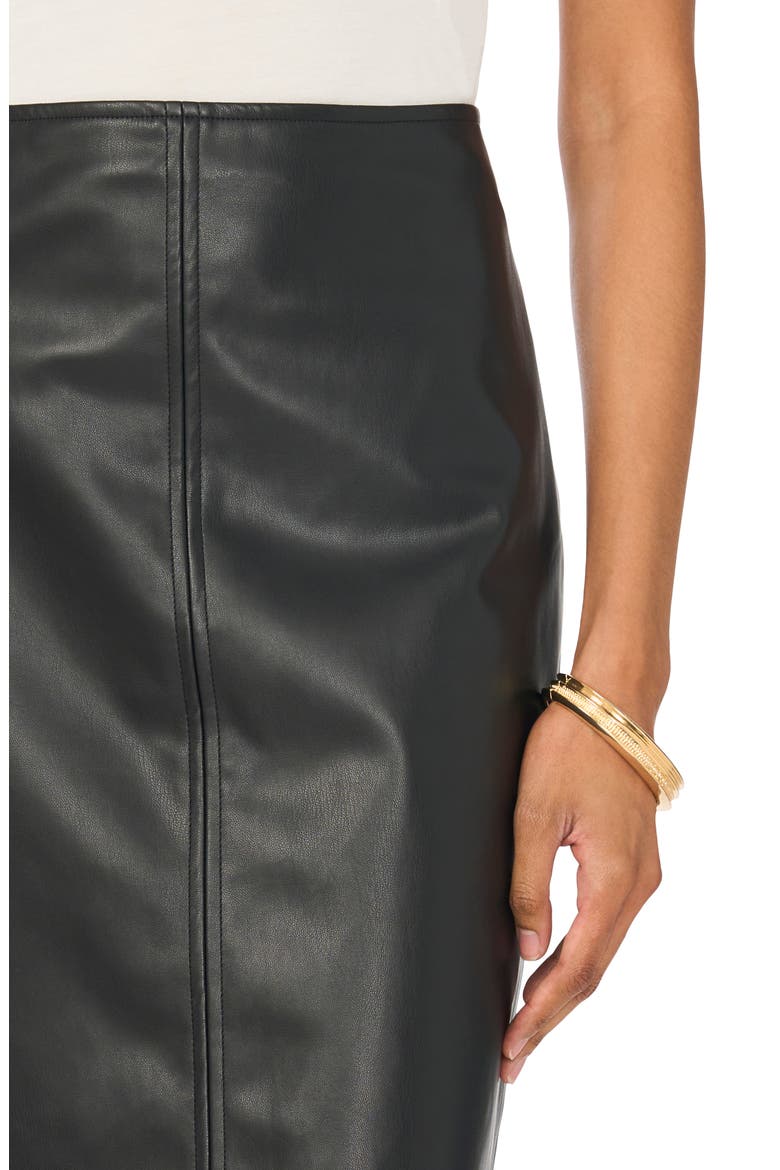 Faux Leather Pencil Skirt, Alternate, color, RICH BLACK
