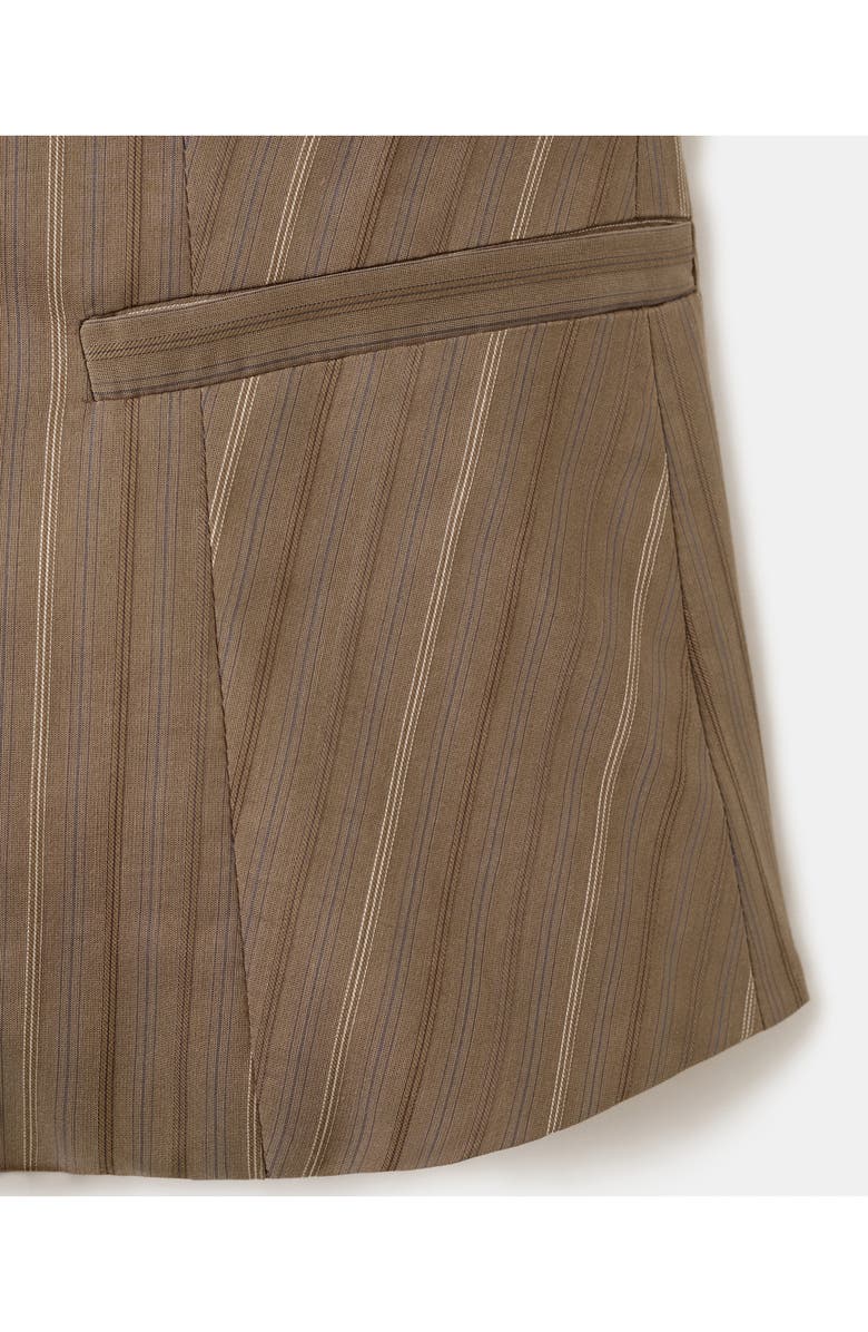 MANGO Stripe Halter Vest, Alternate, color, Brown