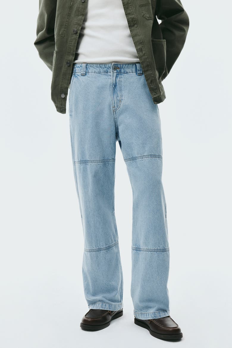 Loose-fit Worker Jeans, Alternate, color, Denim blue