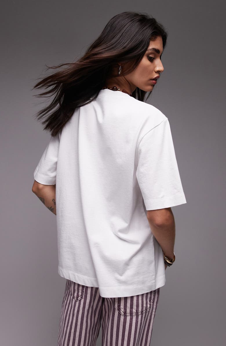 Topshop Floral Oversize Graphic T-Shirt, Alternate, color, 