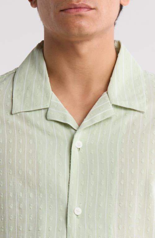 Pacsun Oversize Pointelle Camp Shirt In Green