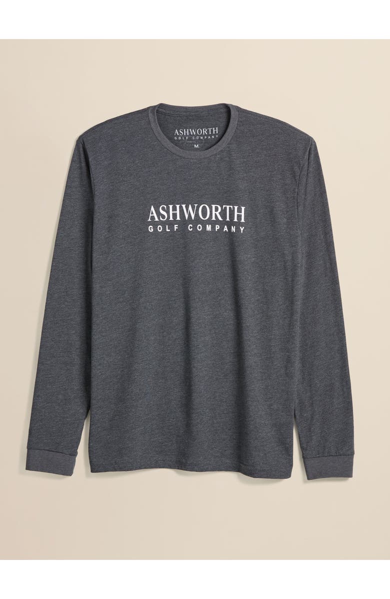 ASHWORTH GOLF LS Ashworth Golfman Label Tee, Main, color, Charcoal