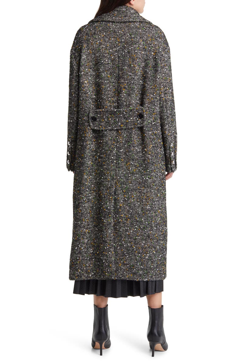 BOSS Clifi Herringbone Longline Coat, Alternate, color, Open Misc