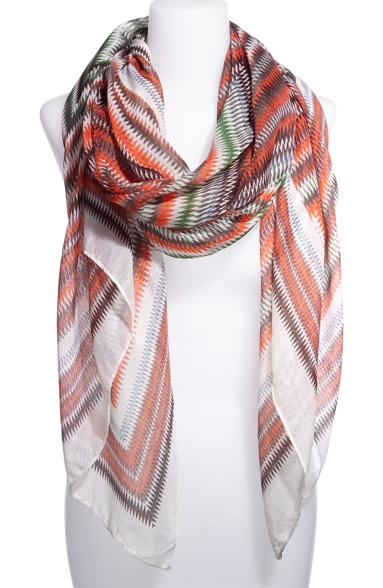 Rubbish<sup>®</sup> Sheer Zigzag Scarf, Main, color,