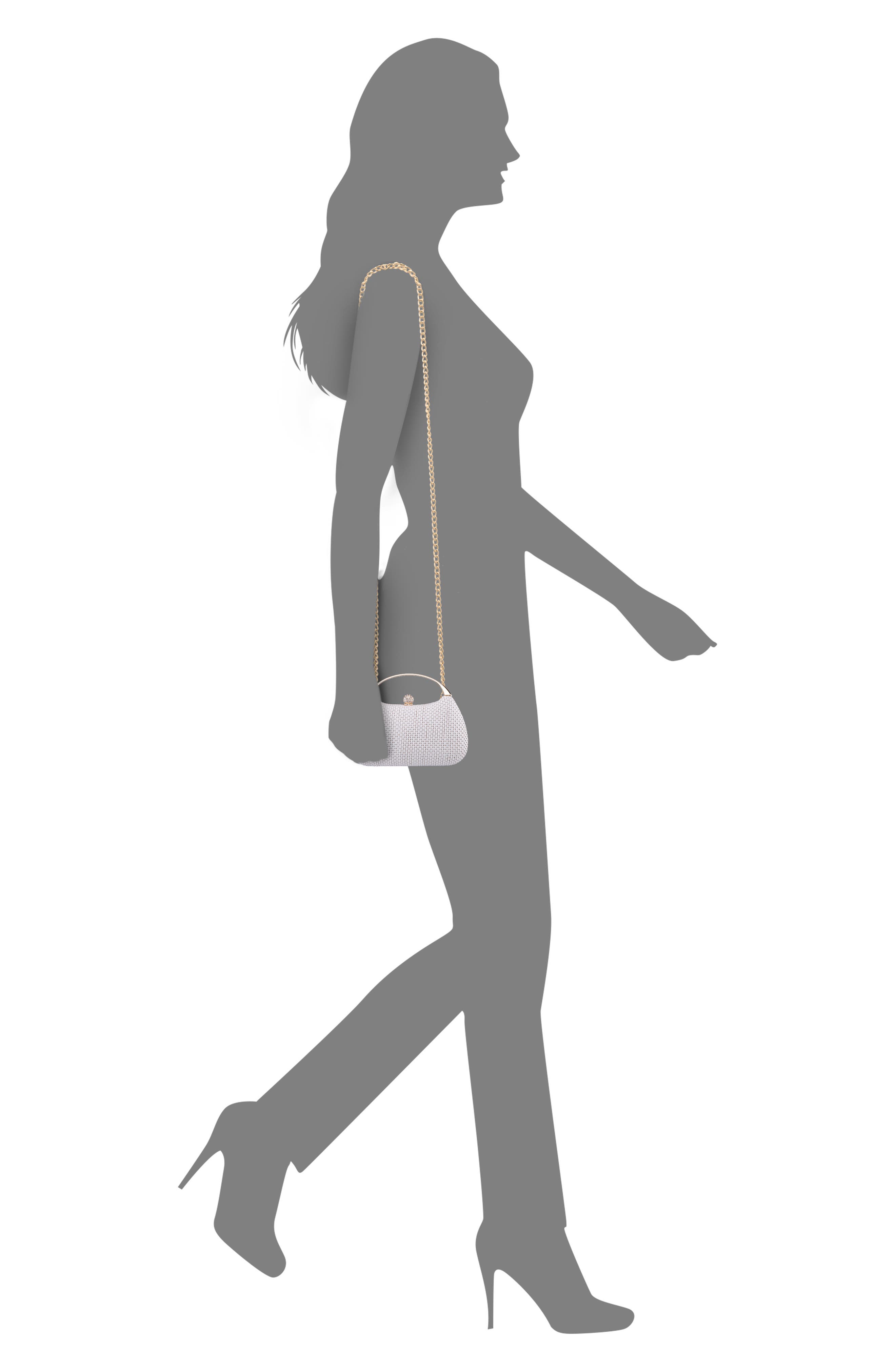 Nina Brando Frame Clutch, Alternate, color, White